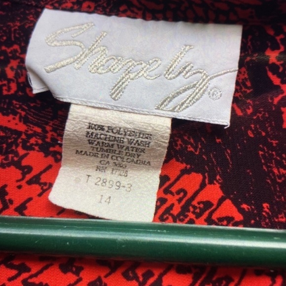 Vintage blouse semi sheer Shapely size Large - Picture 6 of 7